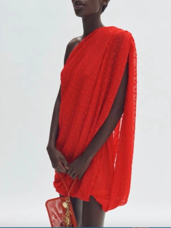 H&M Stella McCartney Dresses & Skirts - STELLA MCCARTNEY H&M DRAPED ONE SHOULDER DRESS S NWT